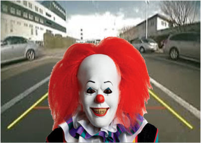 bad clown backup camera prank
